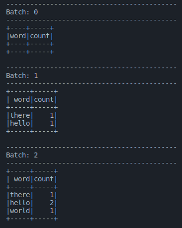 streaming output complete